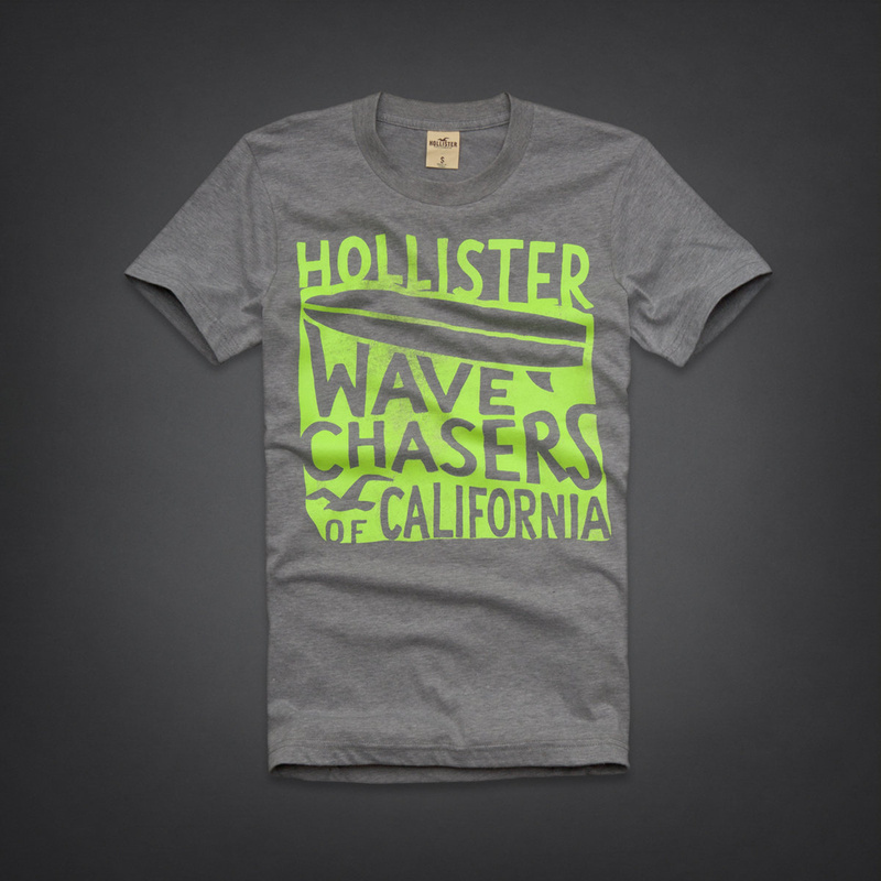 Hollister Hombres De Cuello Redondo Corto Remera HCO3949